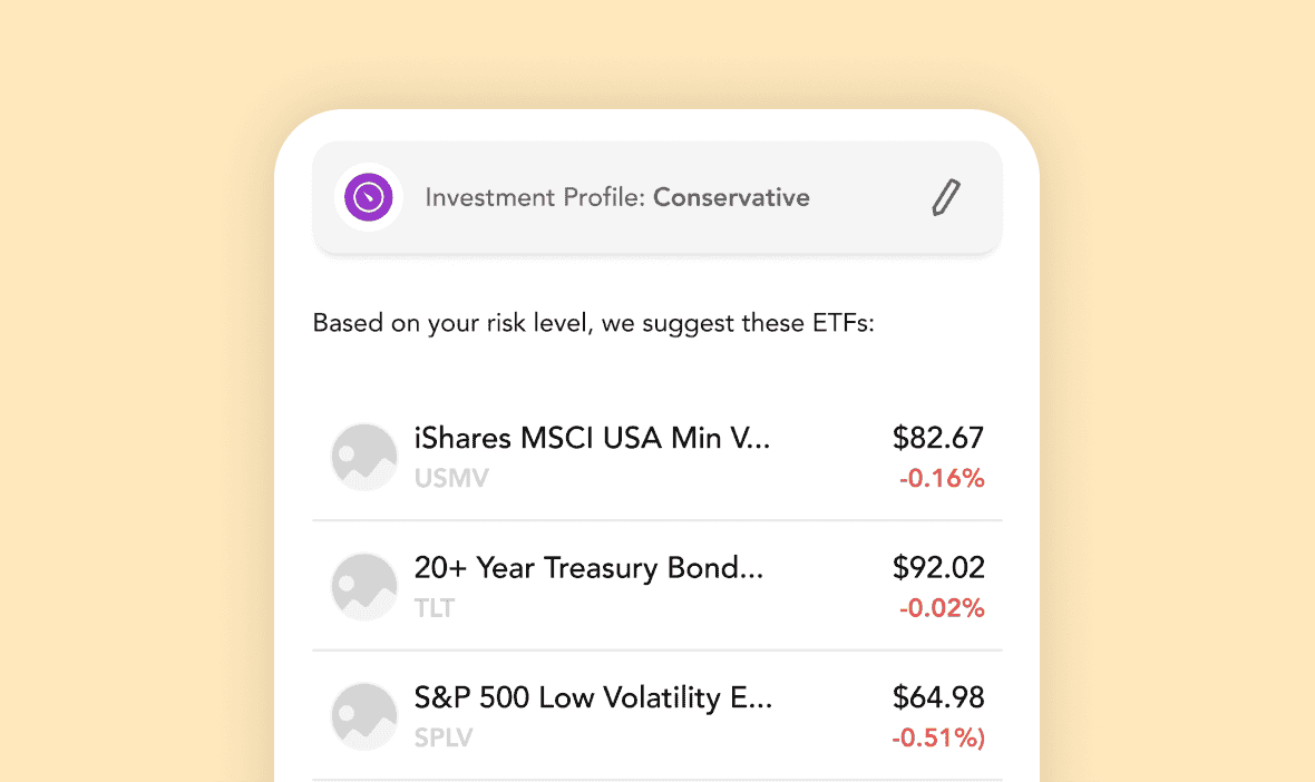 stock mutual fund list trade shares screen